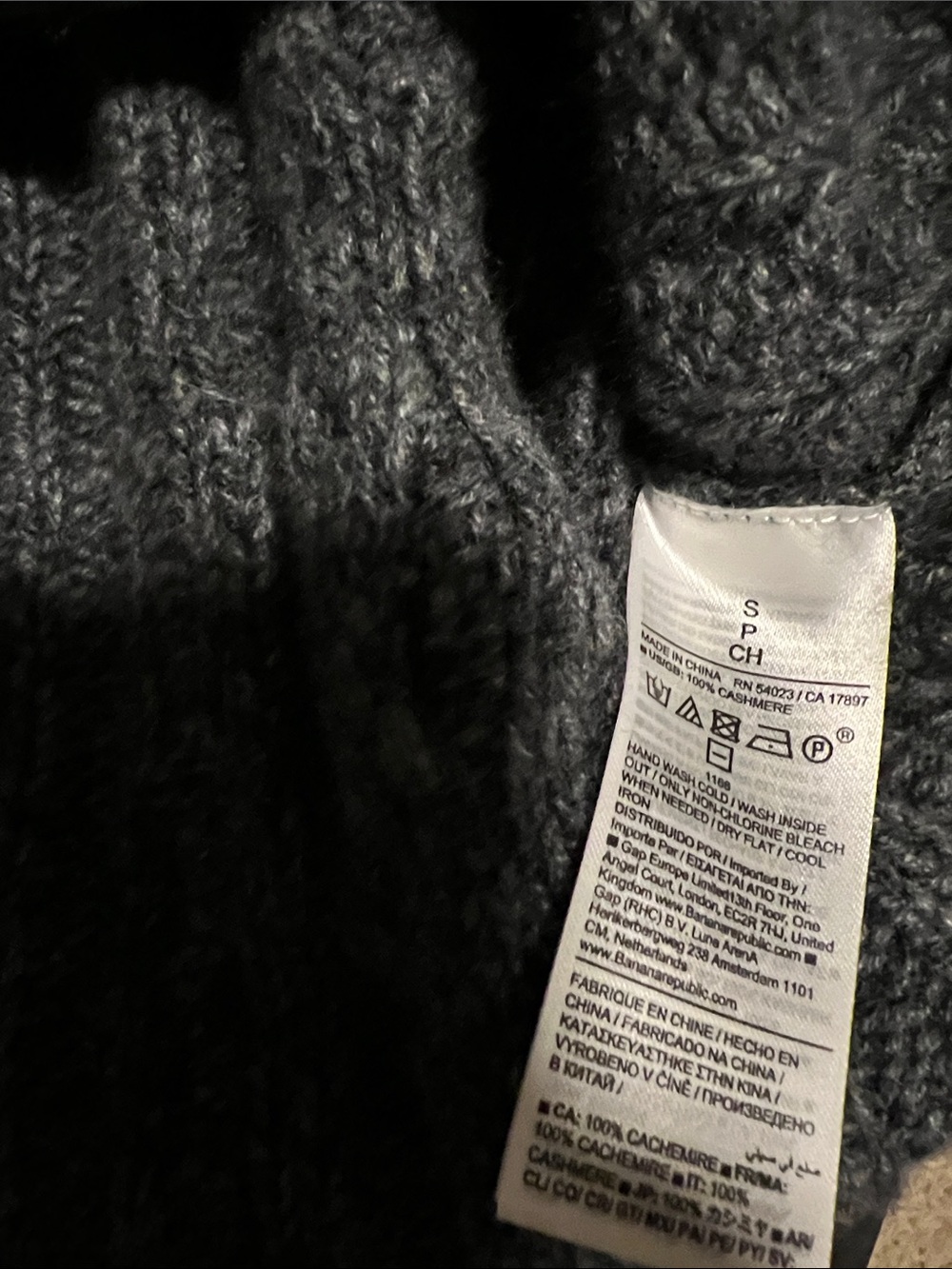 BANANA REPUBLIC Cashmere Cable-Knit Cropped Sweater With Vented Back, S - Picture 7 of 8